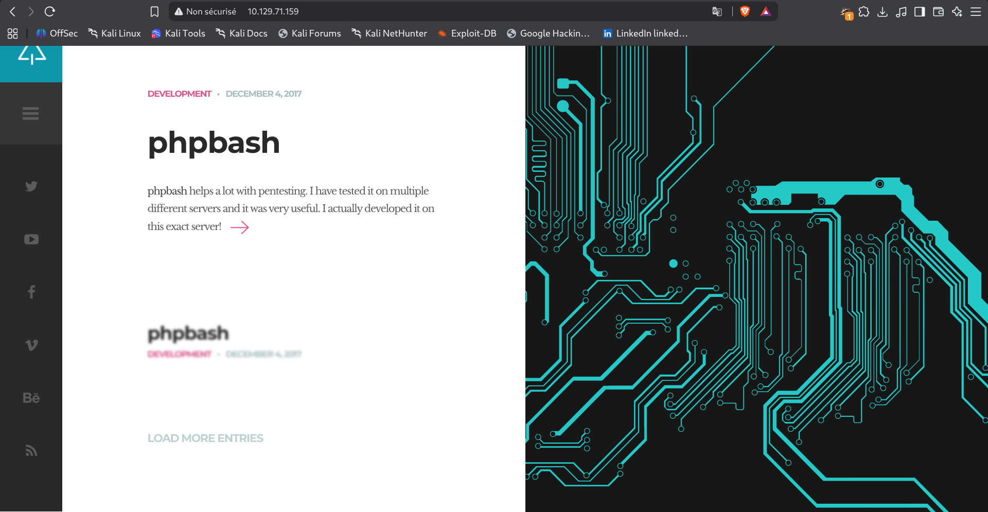 home page