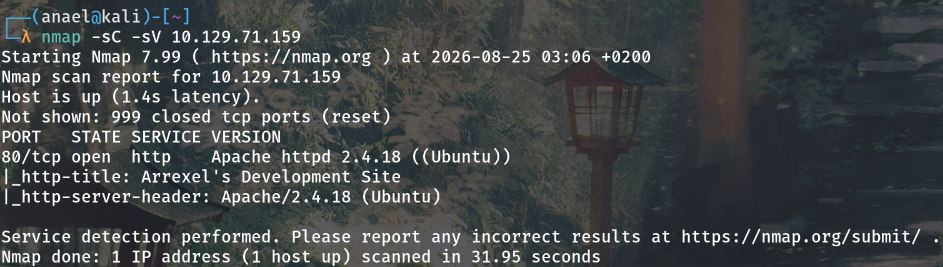 nmap resultat