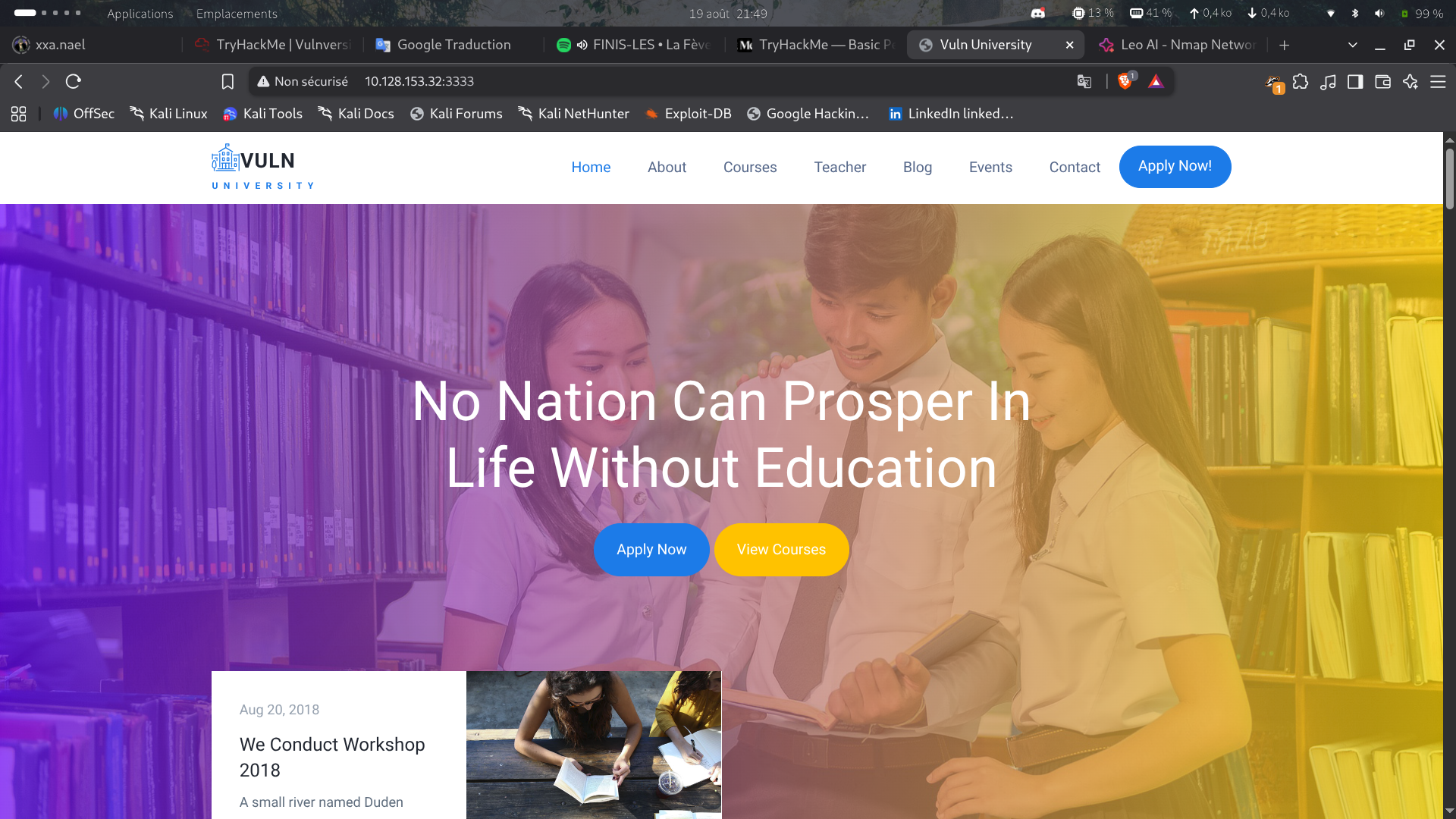 home page