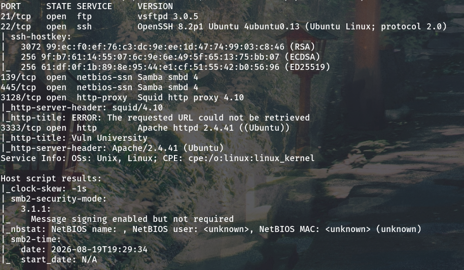 nmap result